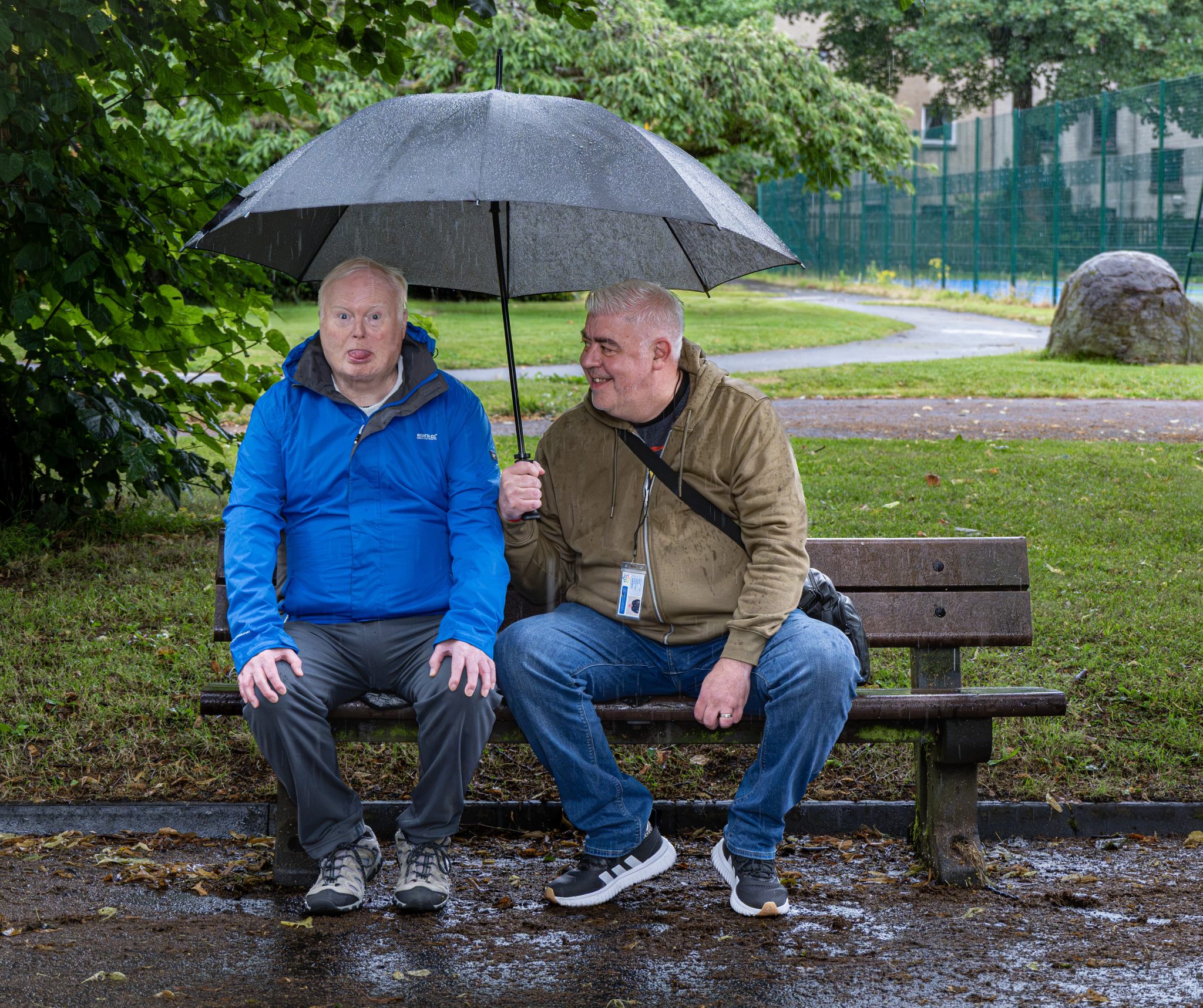 Affinity Community Services client and support worker outdoors